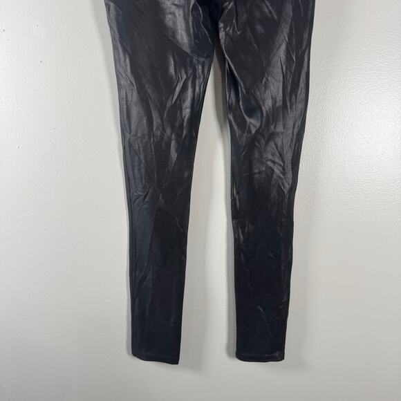 Spanx Women's Black Stretch Ankle  Mid Rise Pull On Skinny Jeans Petite Size MP - Picture 6 of 9